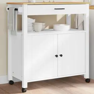 vidaXL Kitchen Trolley MONZA 33.1"x15.7"x34.8" Solid Wood Pine vidaXL Kitchen Trolley MONZA 33.1"x15.7"x34.8" Solid Wood Pine