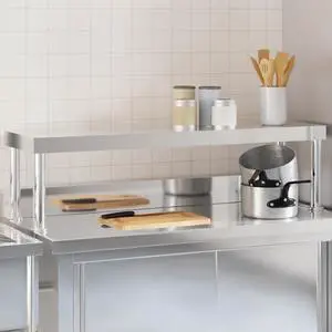 vidaXL Work Table Overshelf 43.3"x11.8"x13.8" Stainless Steel vidaXL Work Table Overshelf 43.3"x11.8"x13.8" Stainless Steel