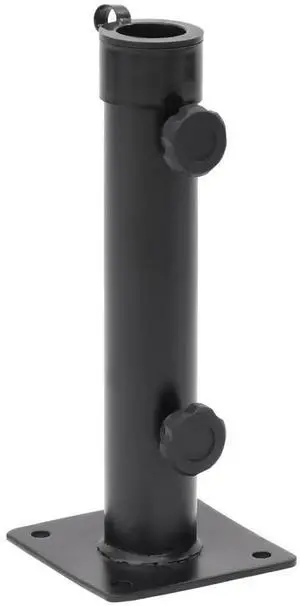 vidaXL Parasol Base for Ã1.5"/1.9" Pole Matt Black Steel vidaXL Parasol Base for Ã1.5"/1.9" Pole Matt Black Steel