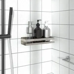 vidaXL Shower Shelf 11.8"x3.9"x2.4" Brushed 304 Stainless Steel vidaXL Shower Shelf 11.8"x3.9"x2.4" Brushed 304 Stainless Steel