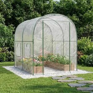 vidaXL Greenhouse with Frame 62.99 x 78.74 x 75.79 in PVC Transparent vidaXL Greenhouse with Frame 62.99 x 78.74 x 75.79 in PVC Transparent