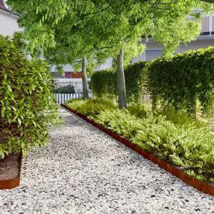 vidaXL Lawn Edgings 10 pcs 3.9"x40.6" Flexible Corten steel vidaXL Lawn Edgings 10 pcs 3.9"x40.6" Flexible Corten steel