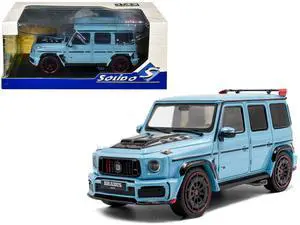 2021 Brabus Rocket 900 China Blue with Black Hood 1/43 Diecast Model Car by Solido 2021 Brabus Rocket 900 China Blue with Black Hood 1/43 Diecast Model Car by Solido