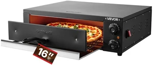 Electric Pizza Oven, 16 in Countertop Pizza Oven, 77 to 572°F Temp Range, 1750W Indoor Pizzas Maker w/Timing & Temp Control, Pizzas Cooker w/Dual Heat Tube, Grill Rack, for Kitchen & Commercial Electric Pizza Oven, 16 in Countertop Pizza Oven, 77 to 572°F Temp Range, 1750W Indoor Pizzas Maker w/Timing & Temp Control, Pizzas Cooker w/Dual Heat Tube, Grill Rack, for Kitchen & Commercial