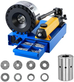 High Pressure Hydraulic Hose Crimper, Manual Hose Crimping Tool with 8 Dies & 0.24"-1.1" Crimping Range, Suitable for Low & High-Pressure Oil Pipes, Gas/Water/Auto AC Hoses & Cable Joints High Pressure Hydraulic Hose Crimper, Manual Hose Crimping Tool with 8 Dies & 0.24"-1.1" Crimping Range, Suitable for Low & High-Pressure Oil Pipes, Gas/Water/Auto AC Hoses & Cable Joints
