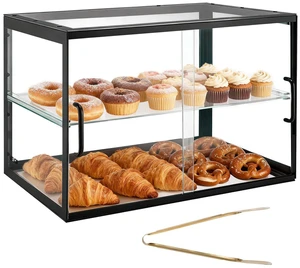 VEVOR Bakery Display Case, 2-Tier Commercial Countertop Pastry Display Case, Clear Acrylic Bread Box for Kitchen, Party Cake Cabinet with Sliding Door for Cookie Dessert Donut, 21.7" x 15.2" x 15.4" VEVOR Bakery Display Case, 2-Tier Commercial Countertop Pastry Display Case, Clear Acrylic Bread Box for Kitchen, Party Cake Cabinet with Sliding Door for Cookie Dessert Donut, 21.7" x 15.2" x 15.4"