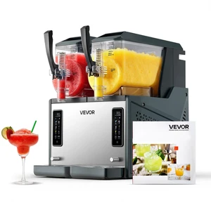 VEVOR Slushie Machine, 4L/135oz x 2 Tank Slushy Machine for Home, No Ice Needed Frozen Drink Maker, Margarita Maker with Self-Cleaning, for Frozen Margaritas, Frappés, Milkshake & More VEVOR Slushie Machine, 4L/135oz x 2 Tank Slushy Machine for Home, No Ice Needed Frozen Drink Maker, Margarita Maker with Self-Cleaning, for Frozen Margaritas, Frappés, Milkshake & More