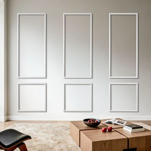 VEVOR Wall Molding 3 Pack, Wainscoting Panels Kit, Lightweight Paintable Polystyrene, Easy to Install, Waterproof Accent Wide Profile Trim for Interior Living Room, Bedroom,White (24x54 + 24x24 in) VEVOR Wall Molding 3 Pack, Wainscoting Panels Kit, Lightweight Paintable Polystyrene, Easy to Install, Waterproof Accent Wide Profile Trim for Interior Living Room, Bedroom,White (24x54 + 24x24 in)