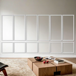 VEVOR Wall Molding 6 Pack, Wainscoting Panels Kit, Lightweight Paintable Polystyrene, Easy to Install, Waterproof Accent Wall Trim for Interior Décor Living Room, Bedroom, White (24x54 + 24x24 in) VEVOR Wall Molding 6 Pack, Wainscoting Panels Kit, Lightweight Paintable Polystyrene, Easy to Install, Waterproof Accent Wall Trim for Interior Décor Living Room, Bedroom, White (24x54 + 24x24 in)