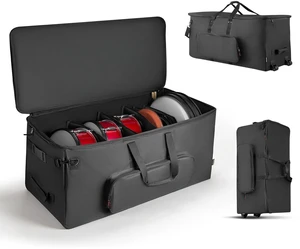 VEVOR Electronic Drum Kit Bag, 600D, Padded Drum Bag with Wheels, Large 36.2 x 16.5 x 16.1 in Interior, Lightweight Travel Case with Detachable Dividers, Multiple Pockets, for Electric Drums, Black VEVOR Electronic Drum Kit Bag, 600D, Padded Drum Bag with Wheels, Large 36.2 x 16.5 x 16.1 in Interior, Lightweight Travel Case with Detachable Dividers, Multiple Pockets, for Electric Drums, Black