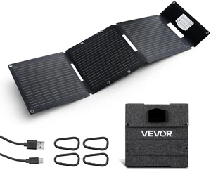 VEVOR 30W Foldable Solar Panel Charger, 16BB N-Type Monocrystalline Solar Panel 24% Efficiency, Ultra-Light Portable with USB-A, USB-A (QC3.0) & Type-C Ports for Camping, Backpacking, Phones, Tablets VEVOR 30W Foldable Solar Panel Charger, 16BB N-Type Monocrystalline Solar Panel 24% Efficiency, Ultra-Light Portable with USB-A, USB-A (QC3.0) & Type-C Ports for Camping, Backpacking, Phones, Tablets
