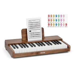 VEVOR Kids Piano Keyboard, 37 Keys Wooden Digital Piano for Kids, Mini Music Educational Instrument Toy with Realistic Sound, Dual Power, Adjustable Volume for Toddlers, Boys Girls Learning,Walnut VEVOR Kids Piano Keyboard, 37 Keys Wooden Digital Piano for Kids, Mini Music Educational Instrument Toy with Realistic Sound, Dual Power, Adjustable Volume for Toddlers, Boys Girls Learning,Walnut