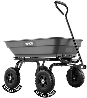 VEVOR Garden Dump Cart, 400 lbs Poly Dump Cart, Garden Carts Dumps Wagon with 90° Quick-Dumps Mechanism, 180° Swivel Wheels, 270° Flexible Rotating Bearings, Yard Wagon for Plants, Soil, Crops VEVOR Garden Dump Cart, 400 lbs Poly Dump Cart, Garden Carts Dumps Wagon with 90° Quick-Dumps Mechanism, 180° Swivel Wheels, 270° Flexible Rotating Bearings, Yard Wagon for Plants, Soil, Crops