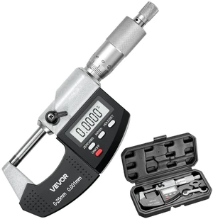 VEVOR Micrometer Set, Digital Outside Micrometer 0-1 inch Measuring Range, 0.00005" Resolution, Ultra-Precision 0.0001 Accuracy, LCD Screen, in/mm Switch, Carbide Tip, with Protective Case VEVOR Micrometer Set, Digital Outside Micrometer 0-1 inch Measuring Range, 0.00005" Resolution, Ultra-Precision 0.0001 Accuracy, LCD Screen, in/mm Switch, Carbide Tip, with Protective Case