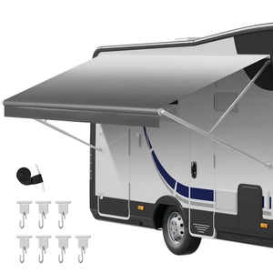 VEVOR RV Awning Fabric Replacement, 17' (Fabric 16'2") 18 oz Heavy-Duty Weatherproof Vinyl Camper Awning Replacement, UPF50+ Protection Waterproof Outdoor Canopy for RV, Motorhome, Trailer, Gray Fade VEVOR RV Awning Fabric Replacement, 17' (Fabric 16'2") 18 oz Heavy-Duty Weatherproof Vinyl Camper Awning Replacement, UPF50+ Protection Waterproof Outdoor Canopy for RV, Motorhome, Trailer, Gray Fade