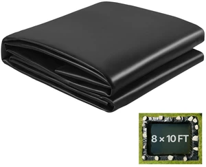 VEVOR 8 x 10 ft Pond Liner, 45 Mil Thickness, EPDM Rubber Material Fish Pond Liner for Outdoor Ponds, Easy to Cut, Durable & Leakproof, for Water Garden, Waterfall, Fishpond, Koi, Fountains, Black VEVOR 8 x 10 ft Pond Liner, 45 Mil Thickness, EPDM Rubber Material Fish Pond Liner for Outdoor Ponds, Easy to Cut, Durable & Leakproof, for Water Garden, Waterfall, Fishpond, Koi, Fountains, Black