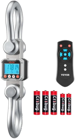 VEVOR Digital Crane Scale, 22000 lbs/10 T Max Capacity, Heavy Duty Industrial Hanging Scale with Cast Aluminum Case & LCD Display, 5 lbs Division & 3 Unit Switch, Remote Control for Garage Factory VEVOR Digital Crane Scale, 22000 lbs/10 T Max Capacity, Heavy Duty Industrial Hanging Scale with Cast Aluminum Case & LCD Display, 5 lbs Division & 3 Unit Switch, Remote Control for Garage Factory