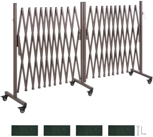 VEVOR Double Expandable Barricades, 27FT Expandable Safety Barrier, 0-180° Rotatable Mobile Barricade with Locking Casters, Portable Folding Security Gate Traffic Fence for Patio Garden Stairway VEVOR Double Expandable Barricades, 27FT Expandable Safety Barrier, 0-180° Rotatable Mobile Barricade with Locking Casters, Portable Folding Security Gate Traffic Fence for Patio Garden Stairway