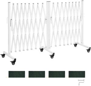 VEVOR Double Expandable Barricades, 18FT Expandable Safety Barrier, 0-180° Rotatable Mobile Barricade with Locking Casters, Portable Folding Security Gate Traffic Fence for Patio Garden Stairway VEVOR Double Expandable Barricades, 18FT Expandable Safety Barrier, 0-180° Rotatable Mobile Barricade with Locking Casters, Portable Folding Security Gate Traffic Fence for Patio Garden Stairway