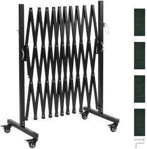 VEVOR Expandable Barricade, 11FT Expandable Safety Barrier, Flexible Mobile Barricade with Locking Casters, Portable Folding Security Gate Metal Traffic Fence for Patio Garden Stairway VEVOR Expandable Barricade, 11FT Expandable Safety Barrier, Flexible Mobile Barricade with Locking Casters, Portable Folding Security Gate Metal Traffic Fence for Patio Garden Stairway