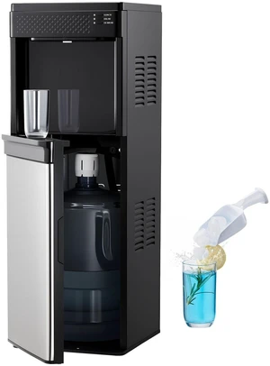 VEVOR Water Dispenser with Ice Maker, 3-in-1 Floor-Standing Water Dispenser, 33 LBS/24H, 9 Cubes/7 Min Fast Ice Making with 1.3 LBS Storage, Bullet Ice-Cubes & Cold-Water, for Home, Kitchen, Party VEVOR Water Dispenser with Ice Maker, 3-in-1 Floor-Standing Water Dispenser, 33 LBS/24H, 9 Cubes/7 Min Fast Ice Making with 1.3 LBS Storage, Bullet Ice-Cubes & Cold-Water, for Home, Kitchen, Party