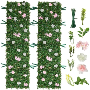 VEVOR Artificial Luxury Flower Wall Backdrop, 2 PCS, Each Panel 2 x 8 ft, Gorgeous 3D Silk Floral Backdrop Pet Friendly, Easy Installation Flower Wall Panel for Wedding, Event, Party and Home Decor VEVOR Artificial Luxury Flower Wall Backdrop, 2 PCS, Each Panel 2 x 8 ft, Gorgeous 3D Silk Floral Backdrop Pet Friendly, Easy Installation Flower Wall Panel for Wedding, Event, Party and Home Decor