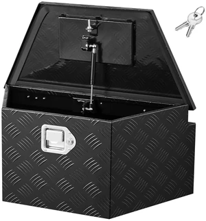 VEVOR Trailer Tongue Box, 26" x 13" x 12" Aluminum Trailer Tongue Tool Box, Heavy Duty Storage Organizer with Lock and Keys, Utility Tool Chest for Pickup Truck Bed, RV, SUV, Off-Road Vehicle, Black VEVOR Trailer Tongue Box, 26" x 13" x 12" Aluminum Trailer Tongue Tool Box, Heavy Duty Storage Organizer with Lock and Keys, Utility Tool Chest for Pickup Truck Bed, RV, SUV, Off-Road Vehicle, Black