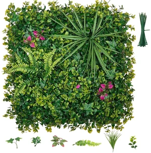 VEVOR Artificial Plant Wall, 12PCS 20 x 20 in Artificial Boxwood Panels, Greenery Backdrop Privacy Hedge Fence with Sun Protection, Fake Grass Wall Screen for Wedding, Indoor, Outdoor Garden, Backyard VEVOR Artificial Plant Wall, 12PCS 20 x 20 in Artificial Boxwood Panels, Greenery Backdrop Privacy Hedge Fence with Sun Protection, Fake Grass Wall Screen for Wedding, Indoor, Outdoor Garden, Backyard