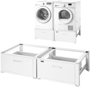 VEVOR Laundry Pedestal, 14 in Height, Washer and Dryer Pedestals with Drawer, 700 lbs Weight Load Capacity, Non-Slip Feet, Heavy-duty Steel Washing Machine Stand Universal Fit, White, 2 Pack VEVOR Laundry Pedestal, 14 in Height, Washer and Dryer Pedestals with Drawer, 700 lbs Weight Load Capacity, Non-Slip Feet, Heavy-duty Steel Washing Machine Stand Universal Fit, White, 2 Pack