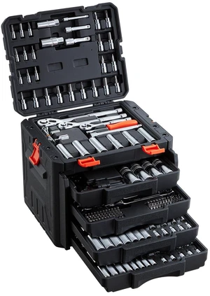 VEVOR Mechanics Tool Set, 297-Piece Mechanic Tool Kit, 1/4 in, 3/8 in, and 1/2 in Drive, SAE and Metric Socket Set, Wrenches, Screwdriver Bits, Accessories, and Storage Case, for Automotive Repair VEVOR Mechanics Tool Set, 297-Piece Mechanic Tool Kit, 1/4 in, 3/8 in, and 1/2 in Drive, SAE and Metric Socket Set, Wrenches, Screwdriver Bits, Accessories, and Storage Case, for Automotive Repair