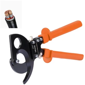 VEVOR Ratcheting Cable Cutter, Spring Steel Blades with PVC-Coated Handles, Quick-Release Button, Heavy Duty Ratchet Cable Wire Cutter for Cutting Copper & Aluminum Cables Up to 800 MCM / 400 mm² VEVOR Ratcheting Cable Cutter, Spring Steel Blades with PVC-Coated Handles, Quick-Release Button, Heavy Duty Ratchet Cable Wire Cutter for Cutting Copper & Aluminum Cables Up to 800 MCM / 400 mm²