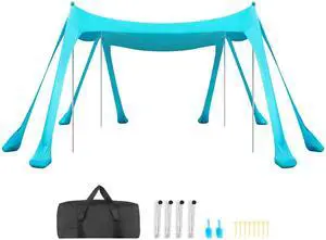 VEVOR Beach Tent Sun Shelter, UPF50+ Sun Protection, 6.6 ft Tall, 10 x 10 ft, Easy Pop Up Beach Canopy with Sandbags, Stability Poles, Sand Shovels, Portable Shade for Family, Camping, Fishing, Green VEVOR Beach Tent Sun Shelter, UPF50+ Sun Protection, 6.6 ft Tall, 10 x 10 ft, Easy Pop Up Beach Canopy with Sandbags, Stability Poles, Sand Shovels, Portable Shade for Family, Camping, Fishing, Green