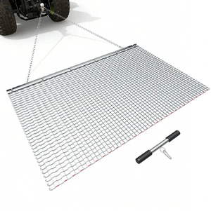 VEVOR Drag Harrow, 5 x 3 ft, High-Efficiency Chain Harrow Rake, ATVs UTVs Tractors Attachments, Durable Galvanized Steel Mesh Drag Mat with Towing Chain, for Gravel Driveway Ruts Farm Field Leveling VEVOR Drag Harrow, 5 x 3 ft, High-Efficiency Chain Harrow Rake, ATVs UTVs Tractors Attachments, Durable Galvanized Steel Mesh Drag Mat with Towing Chain, for Gravel Driveway Ruts Farm Field Leveling