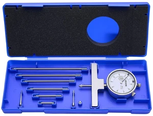 VEVOR Depth Gauge, Depth Micrometer 0-22 inch Measuring Range, 0.001" Resolution, with 4 Anvils & 6 Standard Rods, Precision Easy to Read Mechanical Tool for Measuring Groove, Step, Hole VEVOR Depth Gauge, Depth Micrometer 0-22 inch Measuring Range, 0.001" Resolution, with 4 Anvils & 6 Standard Rods, Precision Easy to Read Mechanical Tool for Measuring Groove, Step, Hole