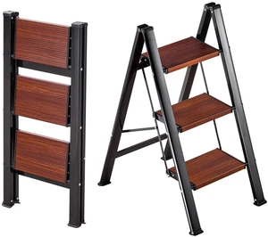 VEVOR 3 Step Ladder, Folding Step Stool with Wide Anti-Slip Pedal and Comfort Handgrip, Lightweight 330 lbs Capacity Portable Aluminum Plant Support, Multi-Use for Adults, Home Repairing, Cleaning VEVOR 3 Step Ladder, Folding Step Stool with Wide Anti-Slip Pedal and Comfort Handgrip, Lightweight 330 lbs Capacity Portable Aluminum Plant Support, Multi-Use for Adults, Home Repairing, Cleaning