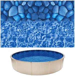 VEVOR 24ft Pool Liner, Round UniBead Swimming Pool Liner for 52 in Wall Height, Premium Vinyl, Easy Install with Leak-Proof Patches, Designed for Steel Sided Above-Ground,Outdoor, Boulder Swirl VEVOR 24ft Pool Liner, Round UniBead Swimming Pool Liner for 52 in Wall Height, Premium Vinyl, Easy Install with Leak-Proof Patches, Designed for Steel Sided Above-Ground,Outdoor, Boulder Swirl