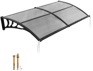 VEVOR Awnings for Door Entrance, 38 x 78 in, Exterior Front Door Window Awnings with Drainage & ABS Bracket, Rain Snow Sun Protection, Overhang Polycarbonate Door Canopy for Porch Patio, Smoky Gray VEVOR Awnings for Door Entrance, 38 x 78 in, Exterior Front Door Window Awnings with Drainage & ABS Bracket, Rain Snow Sun Protection, Overhang Polycarbonate Door Canopy for Porch Patio, Smoky Gray