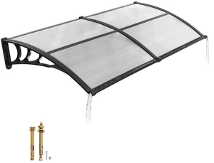 VEVOR Awnings for Door Entrance, 38 x 78 in, Exterior Front Door Window Awnings with Drainage & ABS Bracket, Rain Snow Sun Protection, Overhang Polycarbonate Door Canopy for Porch Patio, Clear VEVOR Awnings for Door Entrance, 38 x 78 in, Exterior Front Door Window Awnings with Drainage & ABS Bracket, Rain Snow Sun Protection, Overhang Polycarbonate Door Canopy for Porch Patio, Clear