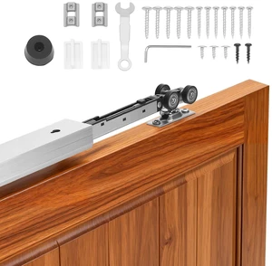VEVOR Sliding Pocket Door Hardware Track Kit, 44.69" Pocket Door Track Kit with Soft Close Mechanism for Smooth and Quiet Sliding, Easy to Install, for 1" to 1 3/4" Thickness 24" Width Single Door VEVOR Sliding Pocket Door Hardware Track Kit, 44.69" Pocket Door Track Kit with Soft Close Mechanism for Smooth and Quiet Sliding, Easy to Install, for 1" to 1 3/4" Thickness 24" Width Single Door