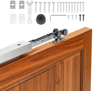 VEVOR Sliding Pocket Door Hardware Track Kit, 68.74" Pocket Door Track Kit with Soft Close Mechanism for Smooth and Quiet Sliding, Easy to Install, for 1" to 1 3/4" Thickness 36" Width Single Door VEVOR Sliding Pocket Door Hardware Track Kit, 68.74" Pocket Door Track Kit with Soft Close Mechanism for Smooth and Quiet Sliding, Easy to Install, for 1" to 1 3/4" Thickness 36" Width Single Door