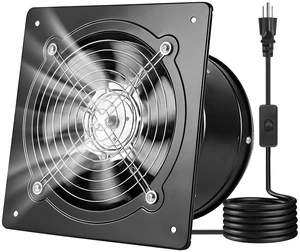 VEVOR 8 Inch Exhaust Fan, 576 CFM High Velocity Wall Mount Vent Fan with On/Off Control, Low Consumption, Portable Ventilation Extractor for Attic,Garage,Basement,Workshop,Kitchen, Chicken Coop,Black VEVOR 8 Inch Exhaust Fan, 576 CFM High Velocity Wall Mount Vent Fan with On/Off Control, Low Consumption, Portable Ventilation Extractor for Attic,Garage,Basement,Workshop,Kitchen, Chicken Coop,Black