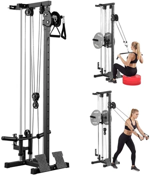 VEVOR LAT Pull Down Machine, 3-in-1 Row Cable Machine, Cable Machines Home Gym with 18-Level Height Adjustment, Wall-Mount Design, Load 500 lbs Lat Tower for Full-Body Workouts, Single-Arm Training VEVOR LAT Pull Down Machine, 3-in-1 Row Cable Machine, Cable Machines Home Gym with 18-Level Height Adjustment, Wall-Mount Design, Load 500 lbs Lat Tower for Full-Body Workouts, Single-Arm Training