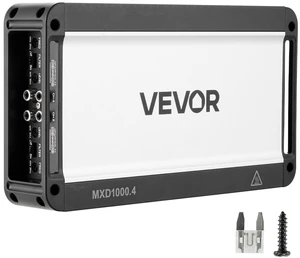 VEVOR 4 Channel Car Audio Amplifier 2 Ohm Stable Bridgeable Class D Full Range Amp Max Power 4 x 500W @ 4 Ohm / 4 x 1000W @ 2 Ohm for Car SUV Truck Off-Road VEVOR 4 Channel Car Audio Amplifier 2 Ohm Stable Bridgeable Class D Full Range Amp Max Power 4 x 500W @ 4 Ohm / 4 x 1000W @ 2 Ohm for Car SUV Truck Off-Road