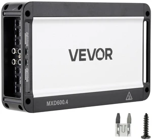 VEVOR 4 Channel Car Audio Amplifier 2 Ohm Stable Bridgeable Class D Full Range Amp Max Power 4 x 420W @ 4 Ohm / 4 x 600W @ 2 Ohm for Car SUV Truck Off-Road VEVOR 4 Channel Car Audio Amplifier 2 Ohm Stable Bridgeable Class D Full Range Amp Max Power 4 x 420W @ 4 Ohm / 4 x 600W @ 2 Ohm for Car SUV Truck Off-Road