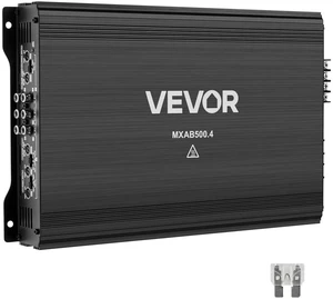 VEVOR 4 Channel Car Audio Amplifier 2 Ohm Stable Bridgeable Class A/B Full Range Amp Max Power 4 x 250W @ 4 Ohm / 4 x 500W @ 2 Ohm for Car SUV Truck Off-Road VEVOR 4 Channel Car Audio Amplifier 2 Ohm Stable Bridgeable Class A/B Full Range Amp Max Power 4 x 250W @ 4 Ohm / 4 x 500W @ 2 Ohm for Car SUV Truck Off-Road