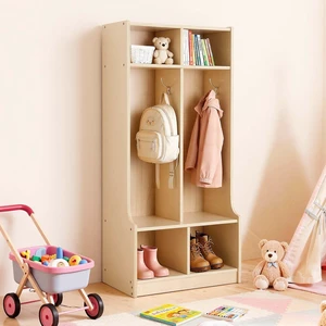 VEVOR 2-Section Kids Coat Locker, Wooden Toddler Cubby Storage Organizer with 4 Hooks & Anti-Tip Kit, Modern Kid Coat Cubbies with 4 Small Open Storage Boxes for Home, Kindergarten, Daycare, Natural VEVOR 2-Section Kids Coat Locker, Wooden Toddler Cubby Storage Organizer with 4 Hooks & Anti-Tip Kit, Modern Kid Coat Cubbies with 4 Small Open Storage Boxes for Home, Kindergarten, Daycare, Natural