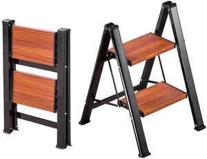 VEVOR 2 Step Ladder, Folding Step Stool with Wide Anti-Slip Pedal and Comfort Handgrip, Lightweight 330 lbs Capacity Portable Aluminum Plant Support, Multi-Use for Adults, Home Repairing, Cleaning VEVOR 2 Step Ladder, Folding Step Stool with Wide Anti-Slip Pedal and Comfort Handgrip, Lightweight 330 lbs Capacity Portable Aluminum Plant Support, Multi-Use for Adults, Home Repairing, Cleaning