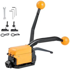 VEVOR Banding Strapping Kit, Heavy Duty A3 Steel Banding Sealer Tool with Adjustable Width, Manual Metal Pallet Packaging Strapping Kit for Warehouse, Transportation, Industrial Bundling, Home Use VEVOR Banding Strapping Kit, Heavy Duty A3 Steel Banding Sealer Tool with Adjustable Width, Manual Metal Pallet Packaging Strapping Kit for Warehouse, Transportation, Industrial Bundling, Home Use