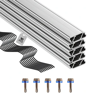 VEVOR Greenhouse Spring Wire and Lock Channel, 10 Packs 6.56 ft PVC-Coated Wiggle Wire & Aluminum Alloy Channel Bundle Kit with Included Screws, 0.05 in Thickened, Poly Film & Shade Cloth Attachments VEVOR Greenhouse Spring Wire and Lock Channel, 10 Packs 6.56 ft PVC-Coated Wiggle Wire & Aluminum Alloy Channel Bundle Kit with Included Screws, 0.05 in Thickened, Poly Film & Shade Cloth Attachments