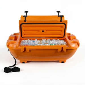 VEVOR Floating Cooler, 40 QT Floating Ice Chest with Dry Storage & Tow Rope, Premium LLDPE Amphibious Drink Cooler for Water & Land, Cruise Smoothly Stable on Lake, River, Pool, Beach, Kayak, Orange VEVOR Floating Cooler, 40 QT Floating Ice Chest with Dry Storage & Tow Rope, Premium LLDPE Amphibious Drink Cooler for Water & Land, Cruise Smoothly Stable on Lake, River, Pool, Beach, Kayak, Orange
